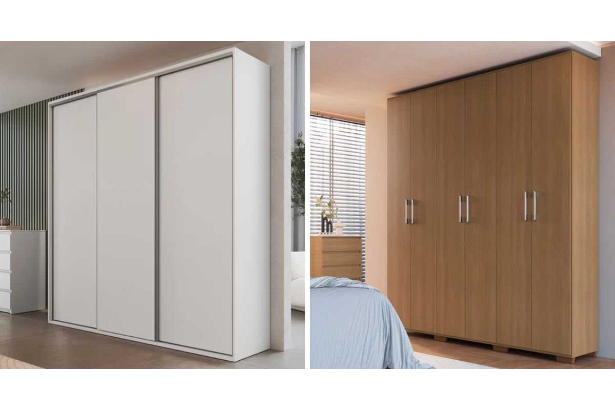 guarda roupas com 3 e 6 portas